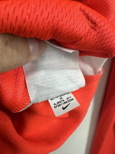 Nike Youth Dri-FIT Academy 19 Hoodie AJ9275-671 Red Neon Sz M Pullover Running - Picture 10 of 11