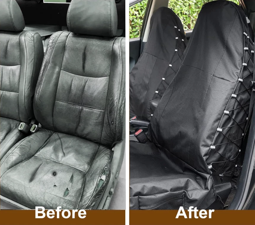 Waterproof Front Seat Covers High Back Seat Cover Bucket Seat Covers with Mult.. Foto 2 de 4