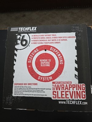 TECHFLEX  wire sleeving 3/4'' Self wrap braided 50 Ft cable mangement Quick ship