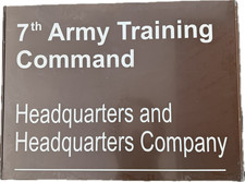 US Army 7th Training Command Headquarter Schild Sign Emblem