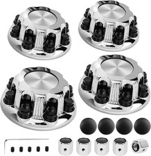 8 Lugs Wheel Center Caps Hub Caps Compatible with Chevy Silverado 2500 3500 E...