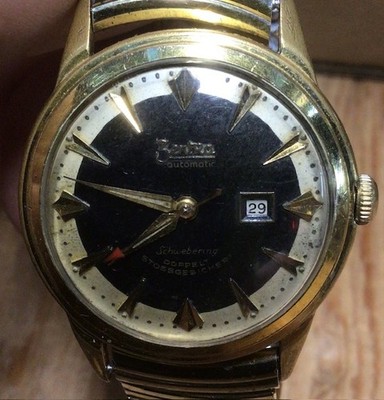 Vintage Zentra Automatic Fashion Wrist Watch For Men Gold Colored