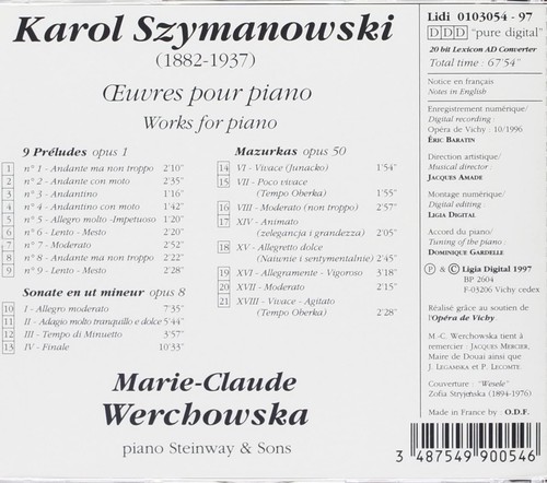 Szymanowski Musica Per Pianoforte (CD) - Foto 2 di 2
