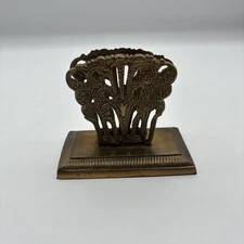 Vintage Art Nouveau Style Brass Letter Holder