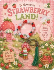 Strawberry Shortcake Bracelet Keychain Tote Purse Bag Charm Accessory