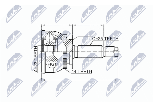 NTY Gelenksatz, Antriebswelle NPZ-HY-549 FüR Hyundai-image