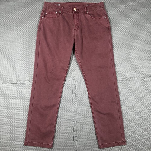 Mugsy Pants Mens 34x29 Maroon Burgundy Rons Slim Fit Stretch Chino ...