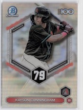 Kayson Cunningham 2026 Bowman Chrome Bowman Top 100 #BTP-79 Arizona Diamondbacks