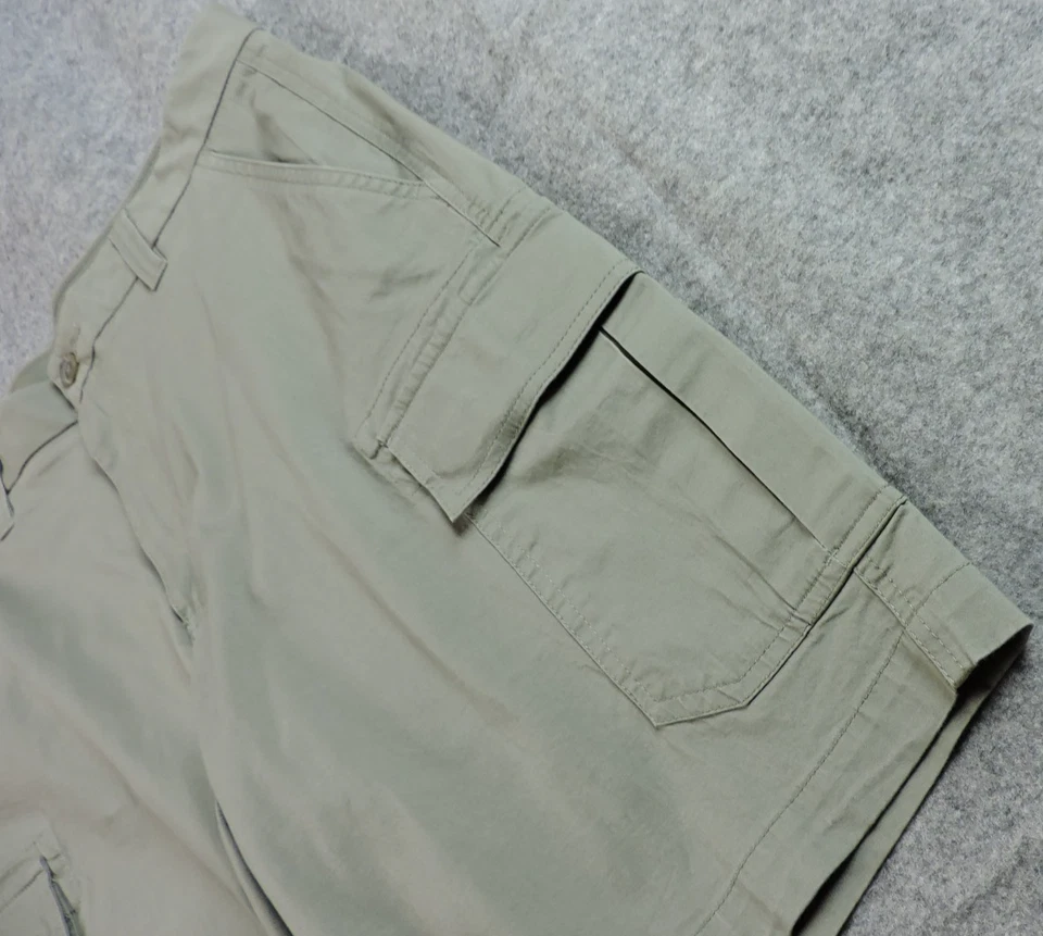 Мужские шорты-карго Croft & Barrow 34x9 Sage зеленые эластичные из хлопковой смеси - Изображение 3 из 4
