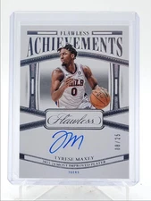 TYRESE MAXEY 2023-24 FLAWLESS ACHIEVEMENTS AUTOGRAPH 76ERS AUTO 08/25