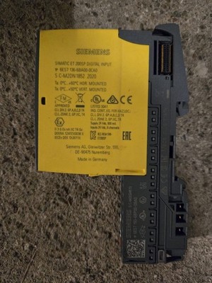 2 x SIEMENS SIMATIC ET 200SP  INPUT 6ES7 136-6BA00-0CA0 W/ 6ES7 193-6BP00-0BA0