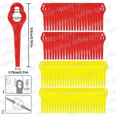 200x Ersatz Messer Klingen Für Ferrex Aldi FAR 20-1 Rasentrimmer 97699 FE220 DE
