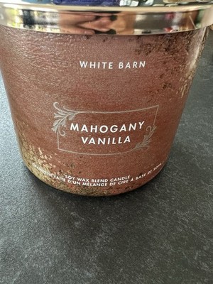 White Barn Mahogany Vanilla 3-Wick Duftkerze Kerze Neu