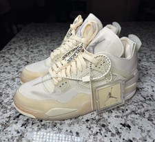 Nike Air Jordan 4 SP x Off-White Mid Sail taglia 9 con 7,5 M CV9388-100