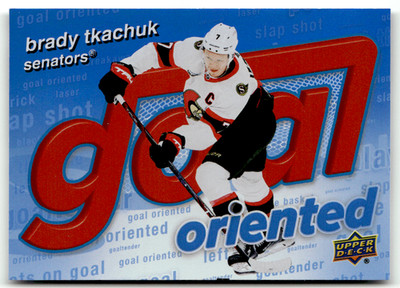 2025-26 Upper Deck Series 1 NHL No. GO-2 Brady Tkachuk Goal Oriented