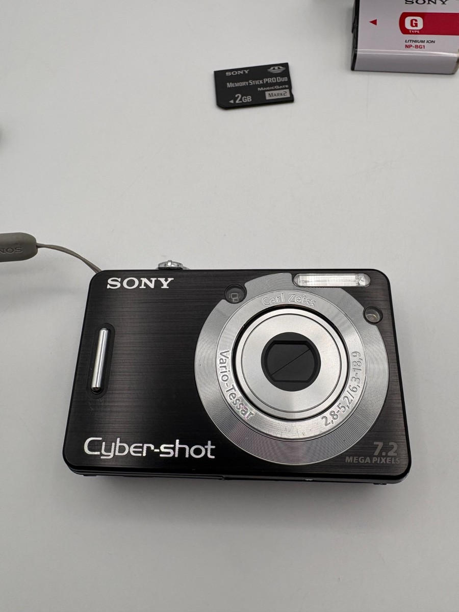 Sony Cyber-Shot DSC-W55 7.2MP Digital Camera Black w/3x Zoom