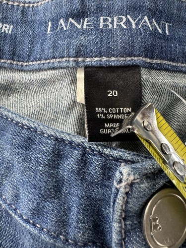 NWT Lane Bryant Wide Leg Capri Jeans Womens Size 20 Blue Denim Pockets - Picture 3 of 8