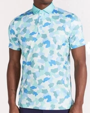 Men’s Redvanly Dawson Performance Polo Shirt Pool Camo Sz L Rare HTF