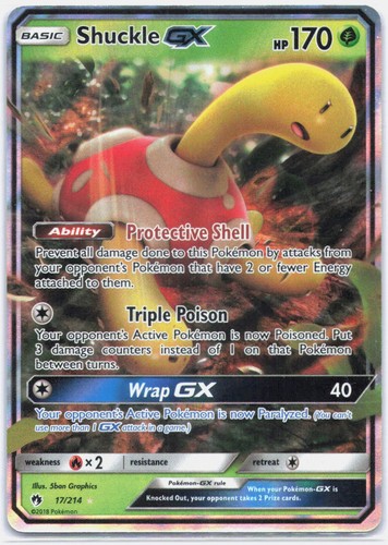 Shuckle GX Ultra Rare SM - Lost Thunder 17/214 NM - Picture 1 of 2