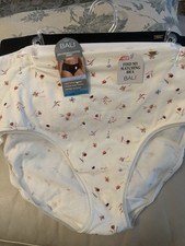 NEW Women  s Bali Breathable Cotton Brief Panty - 3 Pack Size 2XL/9