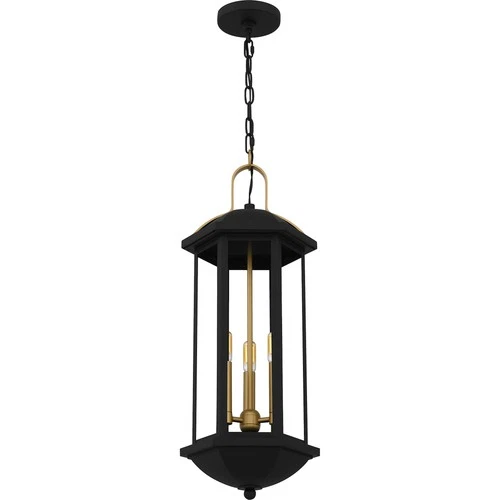 Quoizel CFD1910 Crestfield 3 Light 10"W Outdoor Mini Pendant - Black - Picture 6 of 8