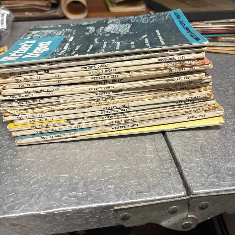 Lot Of 16 Writer’s Digest Magazine 50s 60s RARE Allen Ginsberg Poetry - Image 2 of 3