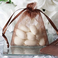 10 pcs 3x4" Chocolate Brown ORGANZA FAVOR BAGS Wedding Party Reception Favors