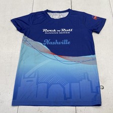 Rock 'n' Roll Marathon Series Shirt Womens Small Blue Nashville Half Marathon