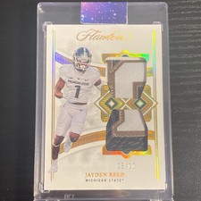 JAYDEN REED 2023 PANINI FLAWLESS COLLEGIATE DUAL JERSEY PATCH /10 - Packers