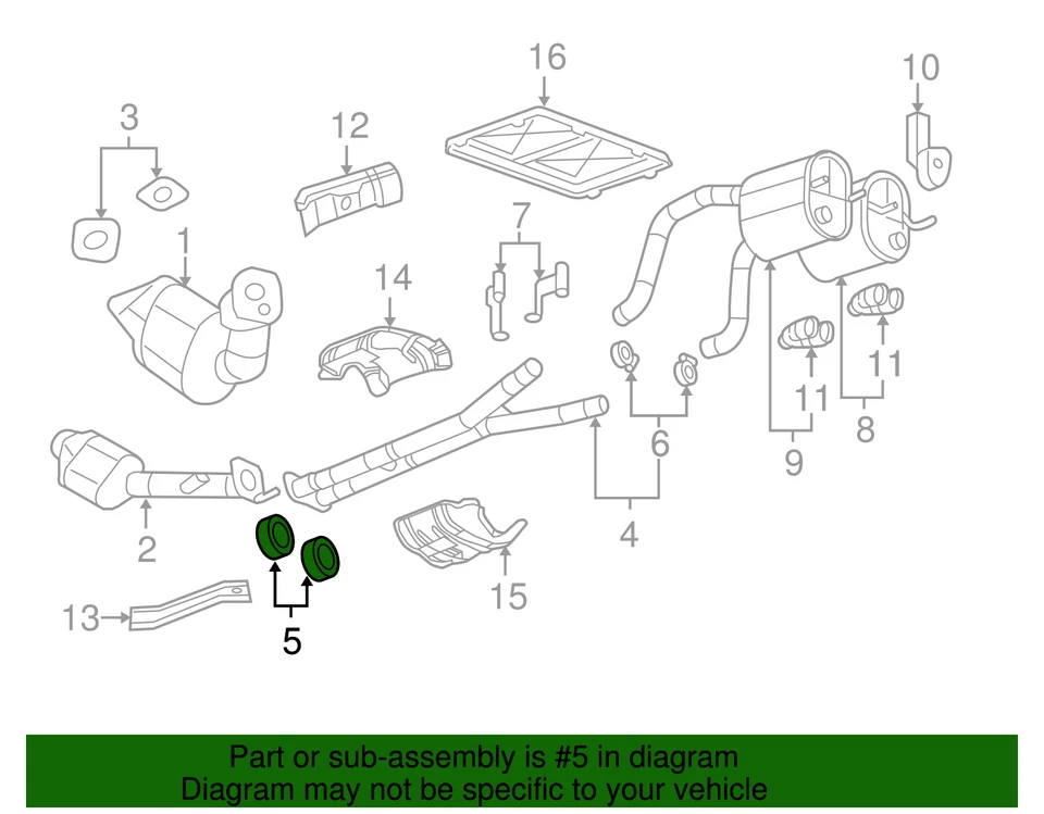 Genuine GM Exhaust Manifold Flange Gasket 20876240 - Image 4 of 4