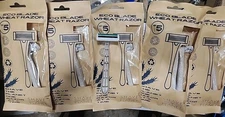 (25) Disposable Eco Razors 5x5pk, 3 Blades Wheat Straw Handle Shave The Planet