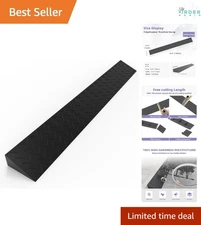 Door Threshold Ramp Polypropylene Black 39x4.7in Anti-Slip for Wheelchairs Home