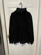 Vintage Jachs Cabin Black Xl Quarter Snap Sherpa Pullover
