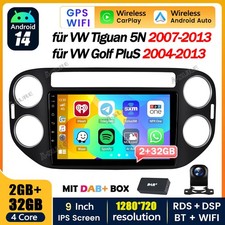 Autoradio DAB+ 2+32G Android 14 WiFi Navi Kam per VW Golf Plus 521 5M1 2004-2013