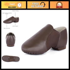 Leather Jazz Dance Shoes Slip-On for Men  Women  Comfortable Upper, Stylish De