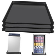 Mini Fridge Tray with Raised Edge, Prevent Water Leakage and Floor 3 Pack