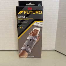 3M Futuro Wrist Deluxe Stabilizer LEFT Hand Adjustable Sizing Firm Support 09014