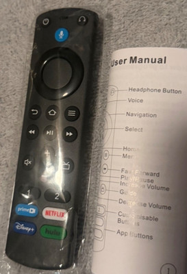Replacement Voice Remote Control Fit For All Fires Smart TV Cube, 4K/4K Max (1st