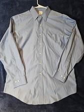 Brooks Brothers Regular Fit Non-Iron Button Down Blue Dress Shirt Sz 16-4/5