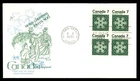 Mayfairstamps Canada FDC 1971 block 7 cents merry Christmas kingswood First Day