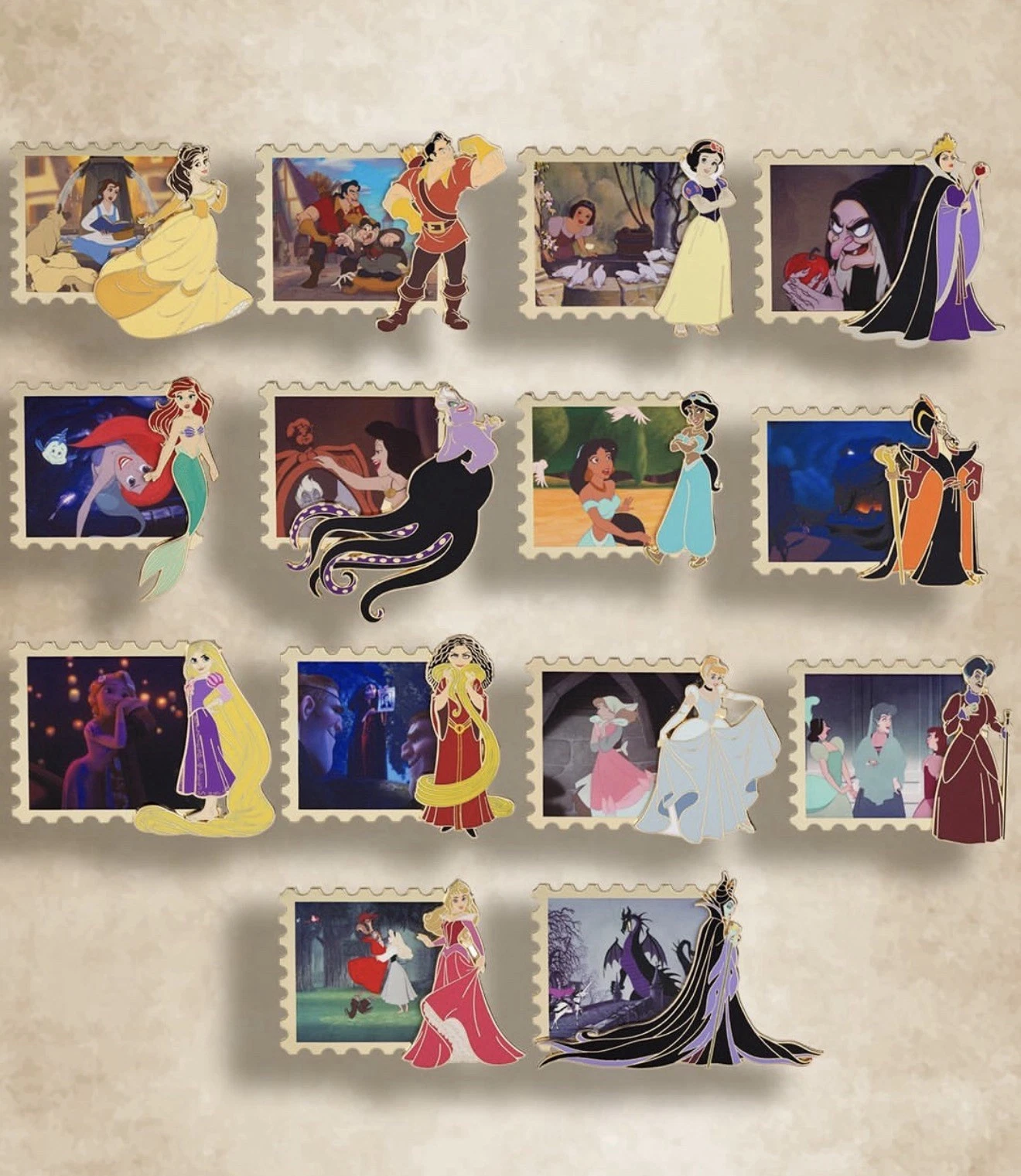 ***Pre Sale*** FULL CASE of 14 pins. PALM Disney Legendary Moments Stamps