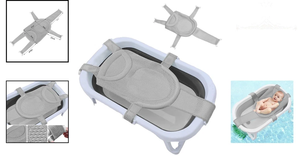 Baby Badewanneneinsatz Baby Badekissen, rutschfest, verstellbar, geeignet für... - Bild 2 von 4