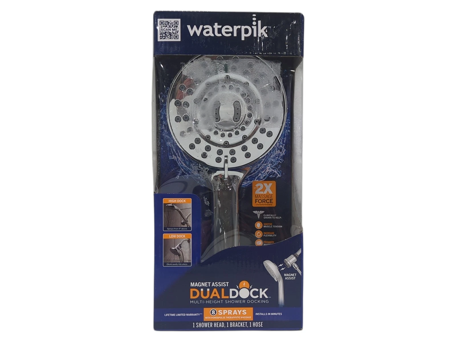 Waterpik QMR-863ME 8-Spray Handheld Shower Head 1.8 GPM Chrome
Opens in a new window or tab