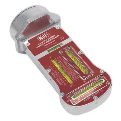 Sealey Magnetischer Sturz-Nachlauf & Kingpin-Winkel-Messlehre Mit Koffer GA450