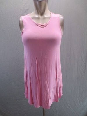 Love Fire Size M Womens Pink Sleeveless Loose Casual Stretch Comfy Top 277