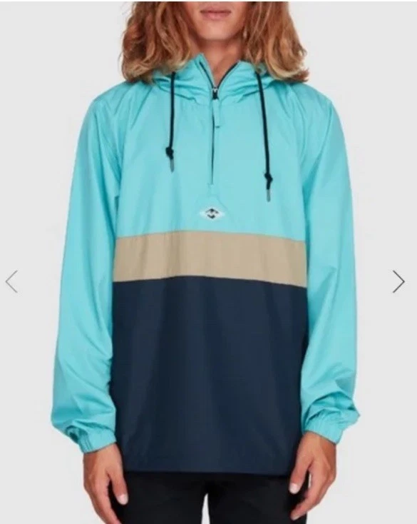 Billabong Recycler Wind Swell Anorak Jacket Windbreaker Mens Medium Polyester