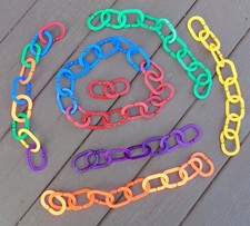 VNTG Discovery Toys 60 Boomerings Flexible Plastic Links Baby Toddler Education