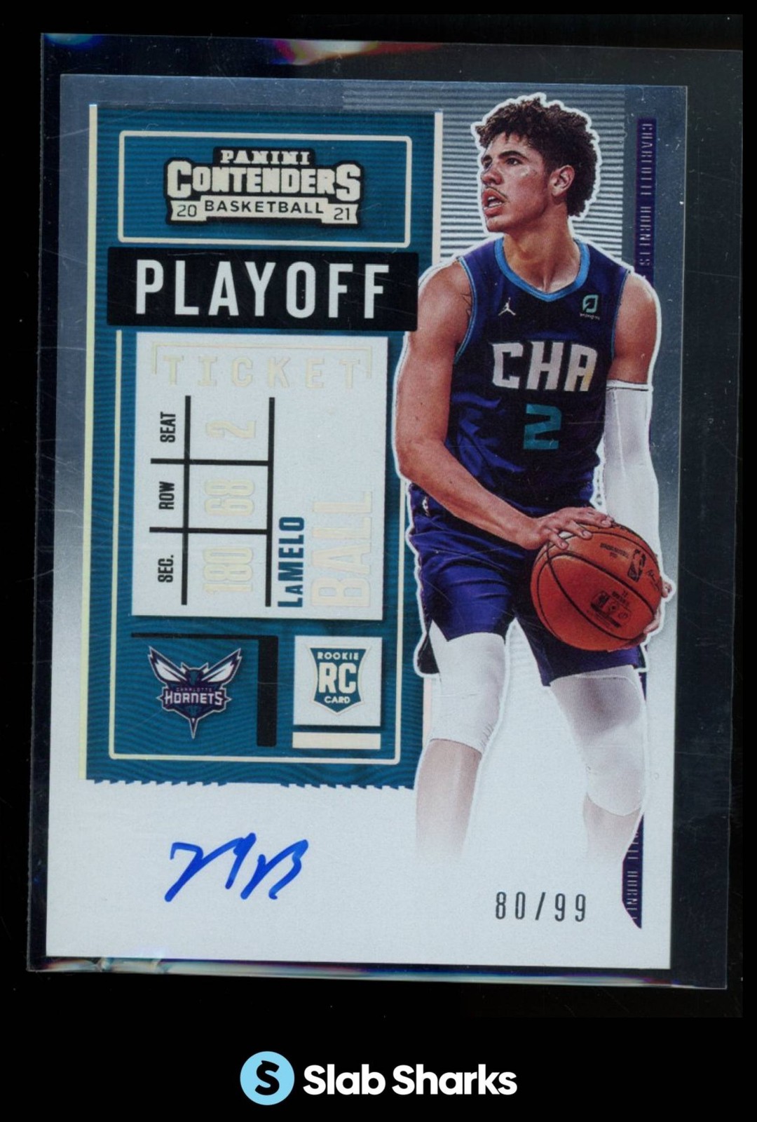 2020 PANINI CONTENDERS #125B LAMELO BALL PLAYOFF TICKET RC AUTO ROOKIE /99