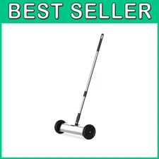 Magnetic Nail Sweeper with Wheels - Powerful 35 lb Pull