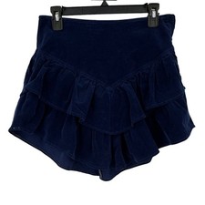 Mother skirt ruffled corduroy miniskirt blue size 28